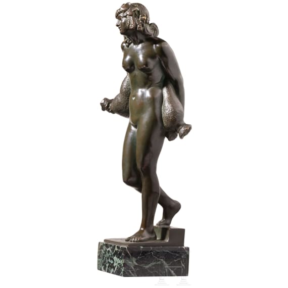 &ldquo;Bacchante&rdquo;, Hans Klett (Saalfeld 1876&ndash;1930), bronze