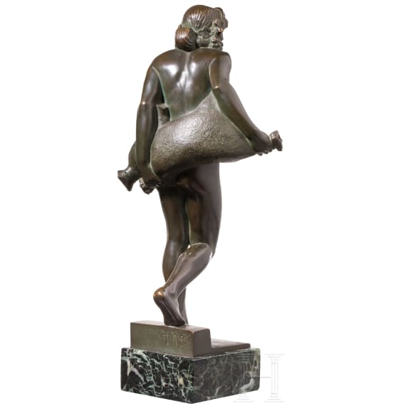 &ldquo;Bacchante&rdquo;, Hans Klett (Saalfeld 1876&ndash;1930), bronze