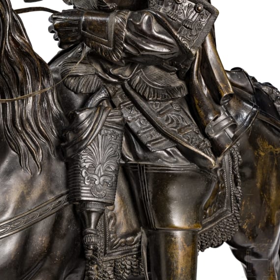 "Louis XIV on Horseback", after Pierre Cartellier (Paris 1757&ndash;1831 Paris) and Louis-Messidor Petitot (Paris 1794&ndash;1862 Paris)