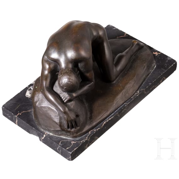 "Male Nude", Rudolf Schwarz (Kaiserslautern 1878&ndash;1960 Unterzeismering near Tutzing)