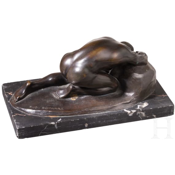 "Male Nude", Rudolf Schwarz (Kaiserslautern 1878&ndash;1960 Unterzeismering near Tutzing)