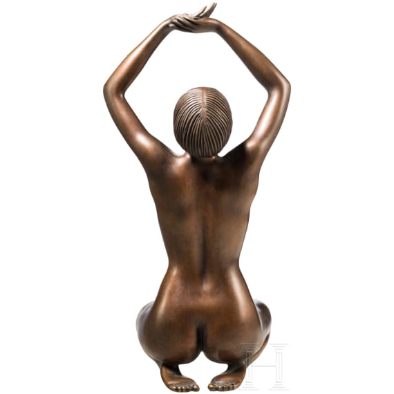 Arno Breker (1900-91) &ndash; "Girl in Love", bronze with brown patina