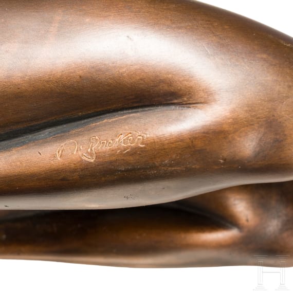 Arno Breker (1900-91) &ndash; "Girl in Love", bronze with brown patina