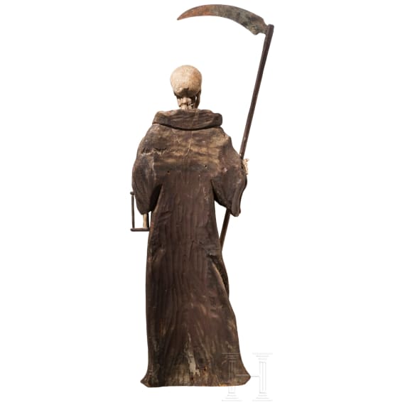 Gevatter Tod, h&ouml;lzerne Skulptur, 18./19. Jh.