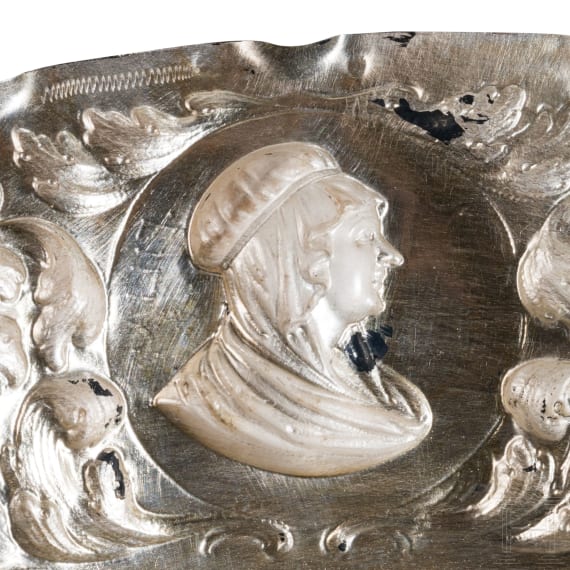 Schauplatte, Augsburg, Heinrich Mannlich ( Meister 1658-1698), wohl 1670-74