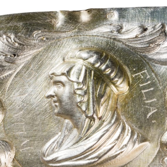 Schauplatte, Augsburg, Heinrich Mannlich ( Meister 1658-1698), wohl 1670-74
