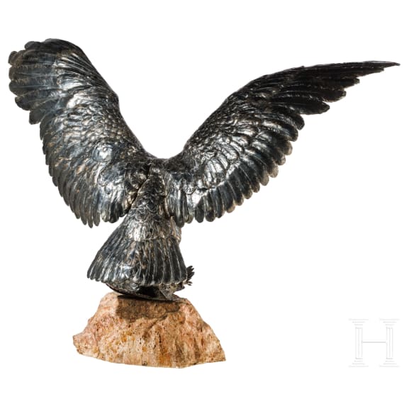 Gro&szlig;er Silberadler als Trinkspiel, deutsch, wohl Hanau, um 1890
