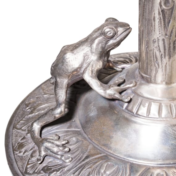 Zwei gro&szlig;e silberne Falken, deutsch, Hanau, Wilhelm Weinranck, um 1900