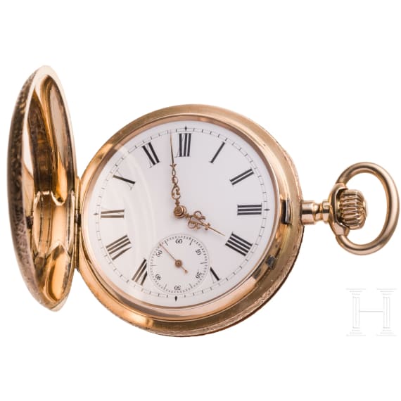 Savonette Taschenuhr in 14kt Gold