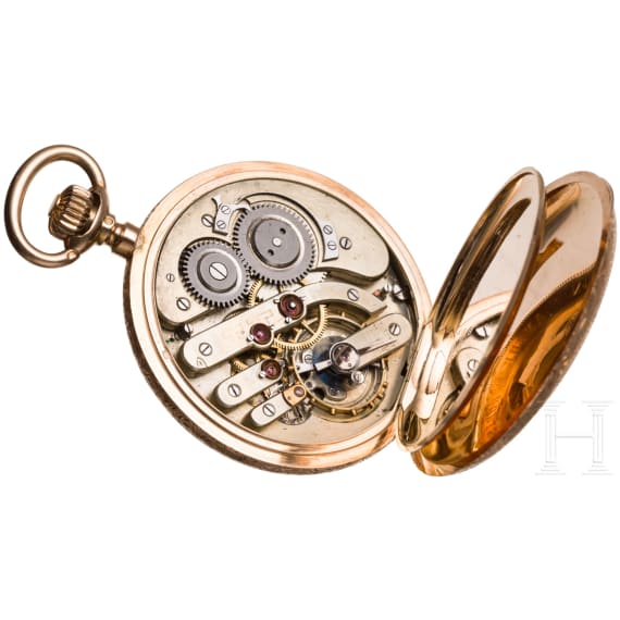 Savonette Taschenuhr in 14kt Gold