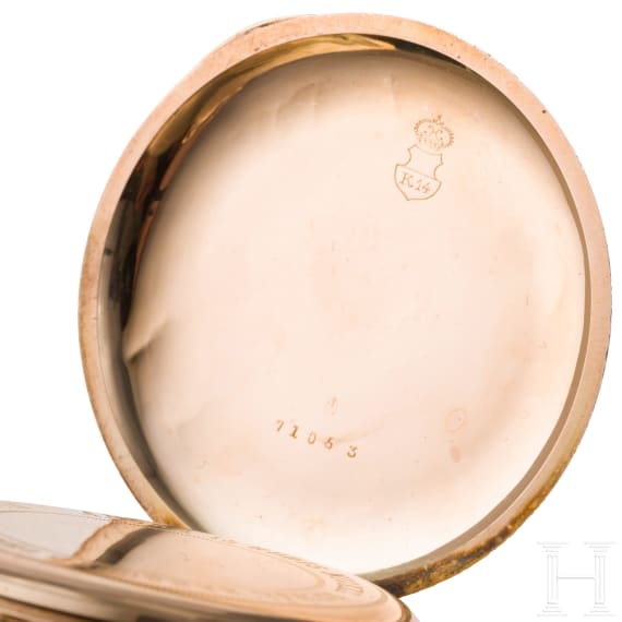 Savonette Taschenuhr in 14kt Gold