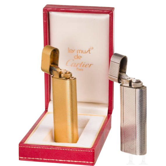 Two cartier lighters, Paris, 2nd half of the 20th century