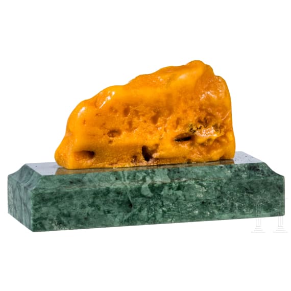 A carved amber locomotive, Lithuania, late 20th century