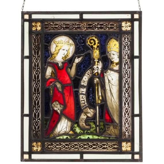 Bleiverglasung (Glasfenster), deutsch, 19. Jhdt.
