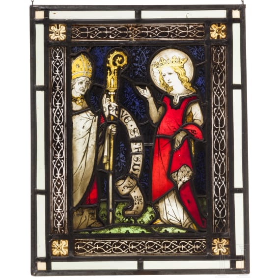 Bleiverglasung (Glasfenster), deutsch, 19. Jhdt.