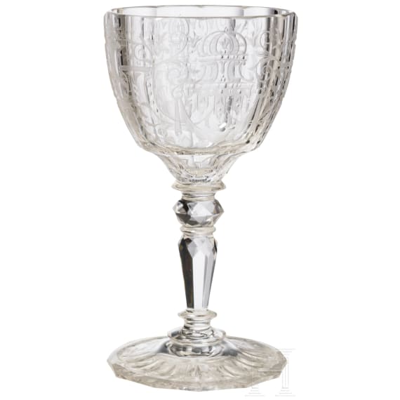 Kleines Schnittglas, Lobmeyr zugeschrieben, 19. Jhdt.