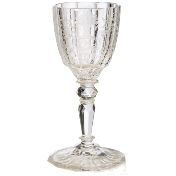 Kleines Schnittglas, Lobmeyr zugeschrieben, 19. Jhdt.