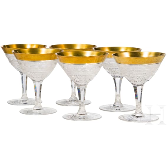 Sechs Martini Gl&auml;ser "Splendid", Karlsbad, Ludwig Moser & S&ouml;hne, 20. Jhdt.
