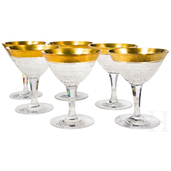 Sechs Martini Gl&auml;ser "Splendid", Karlsbad, Ludwig Moser & S&ouml;hne, 20. Jhdt.