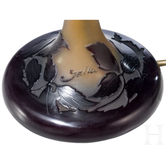 A table lamp, Nancy, Gall&eacute;, circa 1910 (lampstand), shade and mounting added