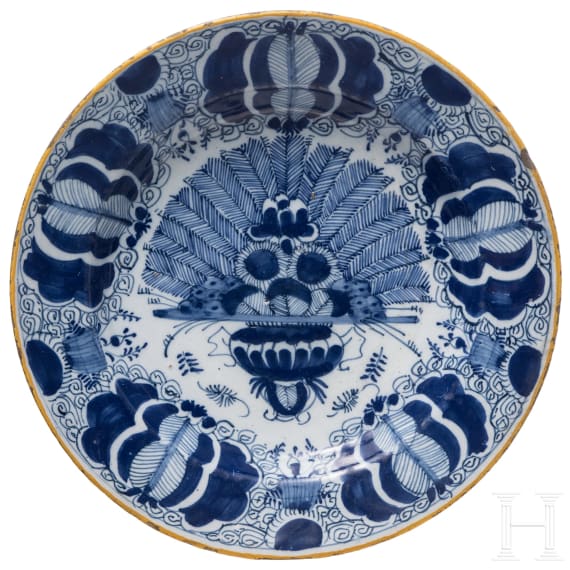 Four plates, Netherlands, Delft, 18th century
