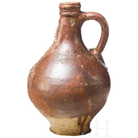 A glazed stoneware jug "Bartmannskrug", Frechen, circa 1590