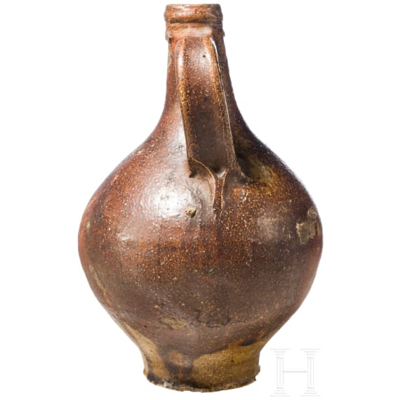 A glazed stoneware jug "Bartmannskrug", Frechen, circa 1590