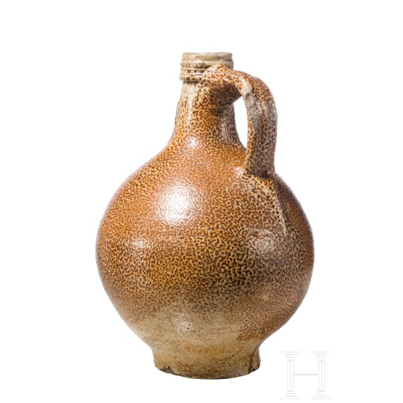 A glazed stoneware jug "Bartmannskrug", Frechen, circa 1620
