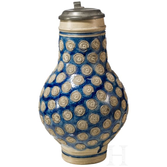 A large glazed stoneware jug, Westerwald, circa 1700 - first half of the 18th century
