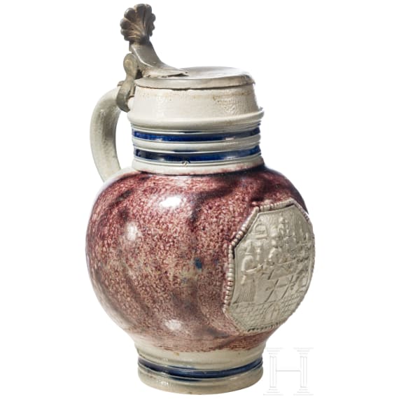 A stoneware jug, Westerwald, 17th century