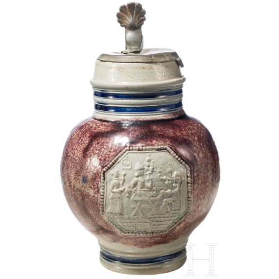 A stoneware jug, Westerwald, 17th century