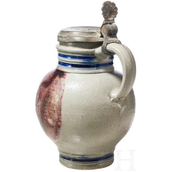 A stoneware jug, Westerwald, 17th century