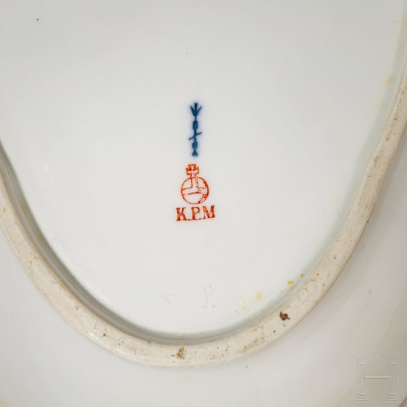 27 Servierteile mit Wappen, KPM, 19. Jhdt.