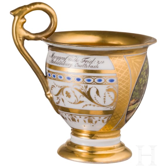 Jagdliche Tasse, Meissen, um 1830