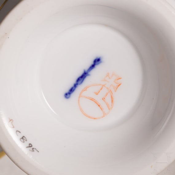 Ansichtentasse mit Untertasse, KPM, nach 1913