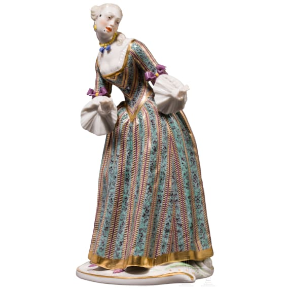&bdquo;Isabella&ldquo; aus der Commedia dell'arte, Franz Anton Bustelli, um 1760 (Entwurf), Nymphenburg, 20. Jhdt.