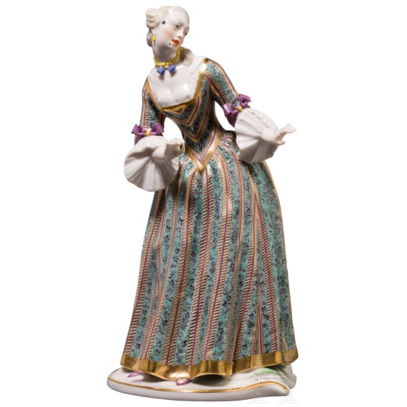 &bdquo;Isabella&ldquo; aus der Commedia dell'arte, Franz Anton Bustelli, um 1760 (Entwurf), Nymphenburg, 20. Jhdt.