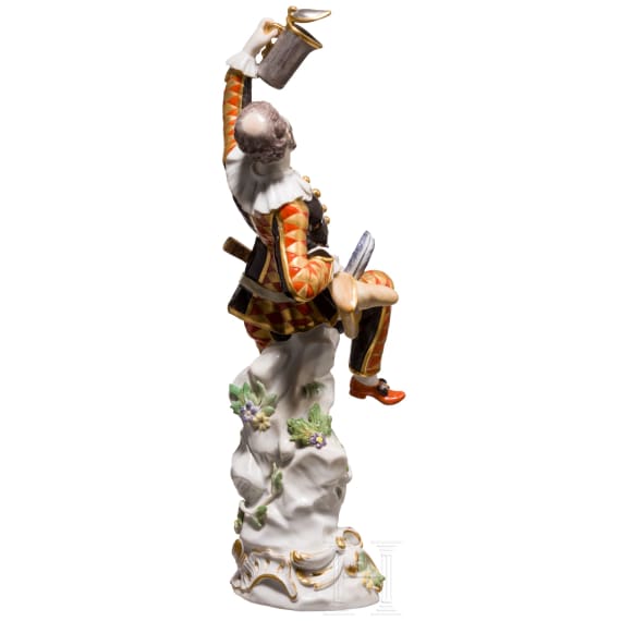 Harlekin mit Deckelkanne, Johann Joachim Kaendler, 1764 (Modell), Meissen, 20. Jhdt. (Ausf&uuml;hrung)