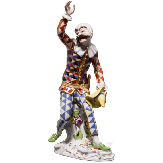 Tanzender Harlekin, Johann Joachim Kaendler, 1764 (Modell), Meissen, vor 1934 (Ausf&uuml;hrung)