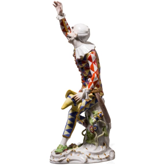 Tanzender Harlekin, Johann Joachim Kaendler, 1764 (Modell), Meissen, vor 1934 (Ausf&uuml;hrung)
