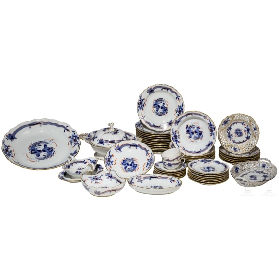 47-Servierteile "Blauer Drache", Meissen, 20. Jhdt
