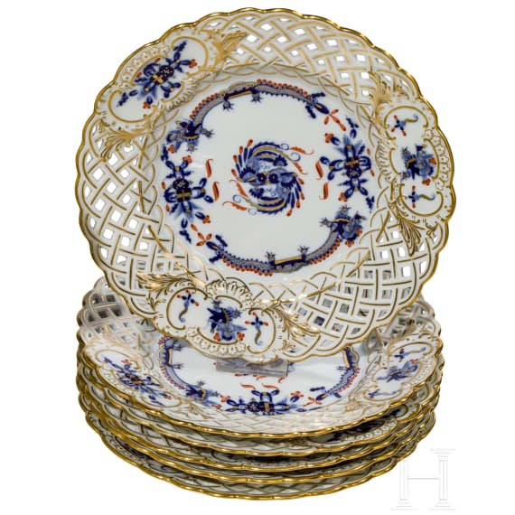 47-Servierteile "Blauer Drache", Meissen, 20. Jhdt