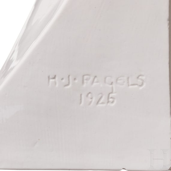 Porzellanb&uuml;ste von Theodor Wieseler, Hermann Joachim Pagels (1876 - 1959), 1926