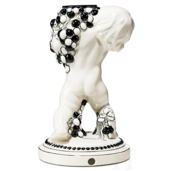 Lampenfu&szlig; mit Putto, Michael Powolny (Entwurf), Gmundner Keramik, um 1915