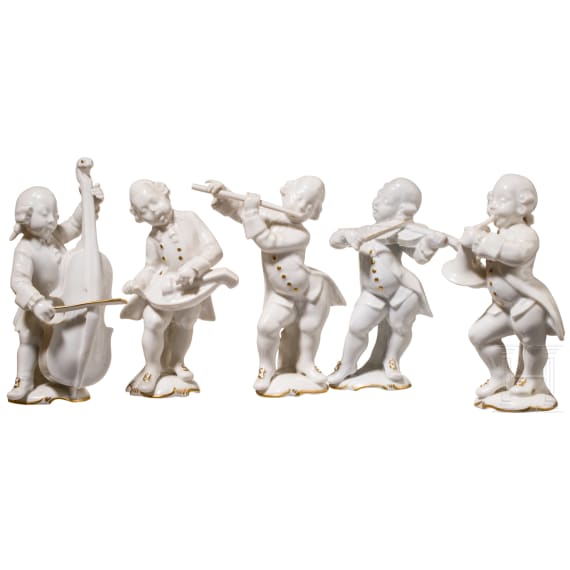 F&uuml;nf musizierende Putti, Karl Himmelstoss, Hutschenreuther Selb (Ausf&uuml;hrung)