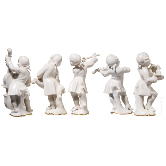 F&uuml;nf musizierende Putti, Karl Himmelstoss, Hutschenreuther Selb (Ausf&uuml;hrung)