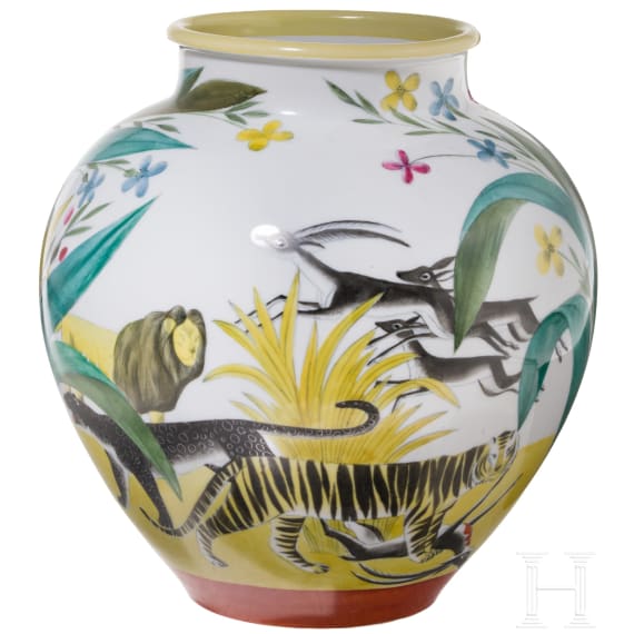 Vase, Robert Raab, Nymphenburg, um 1950
