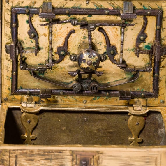Miniaturk&auml;stchen mit jagdlichem Dekor, Werkstatt Michael Mann N&uuml;rnberg, um 1620