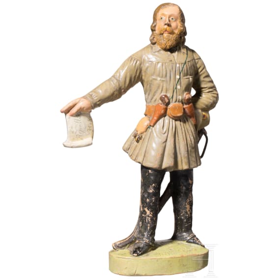 Figur des Friedrich Hecker aus Zizenhausener Terrakotta, um 1848