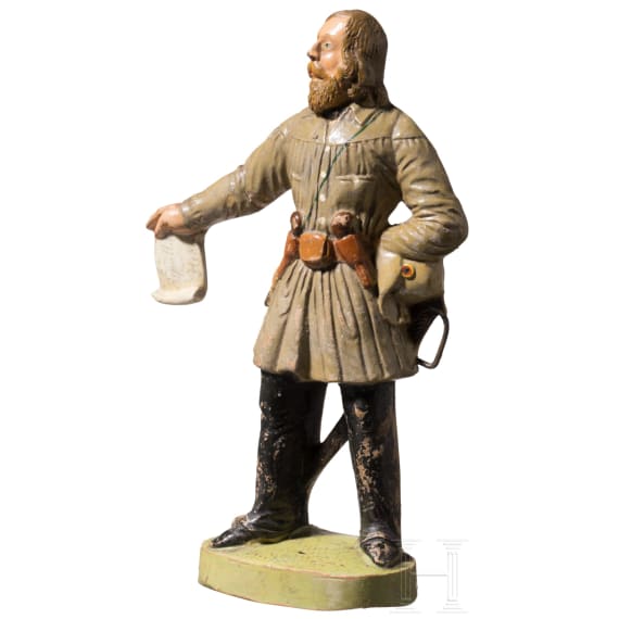 Figur des Friedrich Hecker aus Zizenhausener Terrakotta, um 1848